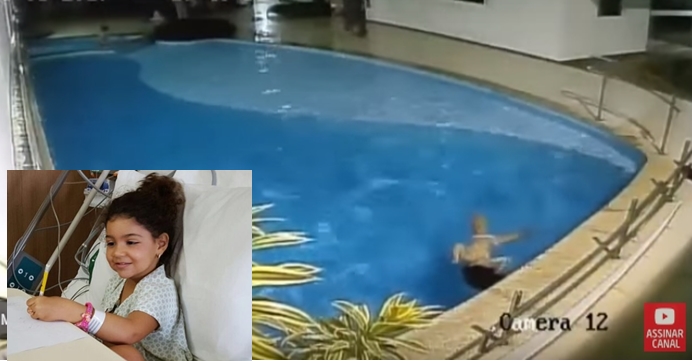 Veja vídeo: criança se afoga, agoniza por quase dois minutos em piscina e sobrevive por um milagre