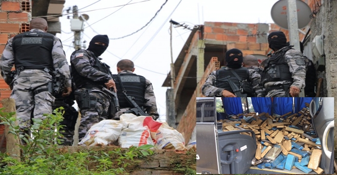 Ação policial: quatro toneladas de maconha são apreendidas no bairro de Cajazeiras e Lauro de Freitas