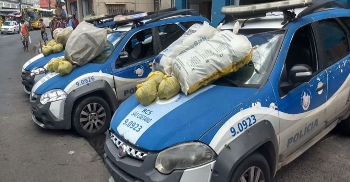 Polícia encontra 80 quilos de maconha na Fazenda Grande do Retiro