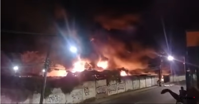 Veja vídeo: Incêndio em garagem destrói mais de 78 ônibus em Salvador