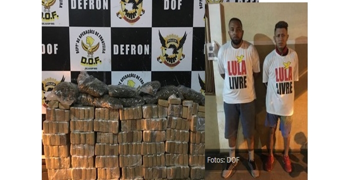 Presos Com Camisetas ‘Lula Livre’ Tinham 170 Kg De Maconha