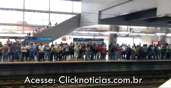 Veja Vídeo: Falha no sistema do metrô causa lentidão e aglomeração na linha 2