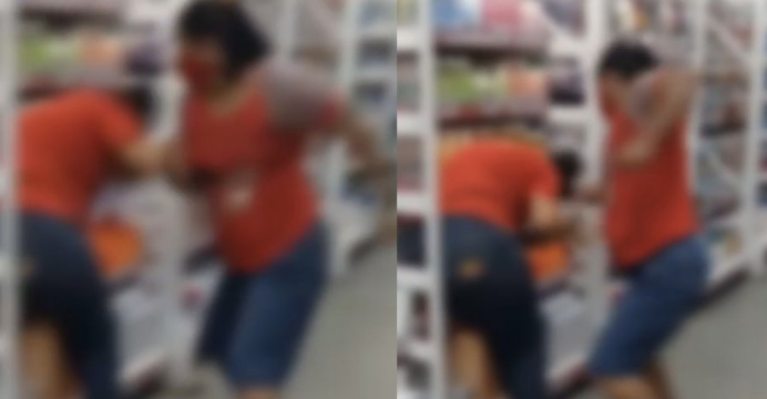 Vídeo: mulher é flagrada agredindo funcionária com deficiência no Assaí da Baixa do Fiscal causa indignação