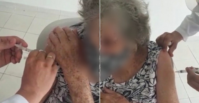 Mulher flagra falsa aplicação de vacina contra a Covid-19 na mãe e faz alerta