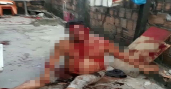 IMAGENS FORTES! Homem é espancando e baleado após ser flagrado estuprando a enteada de 8 anos no bairro do Mutirão, Zona Norte de Manaus. VEJA VÍDEO