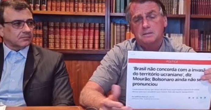 Bolsonaro critica Mourão por falar sobre invasão à Ucrânia: Não é da competência dele