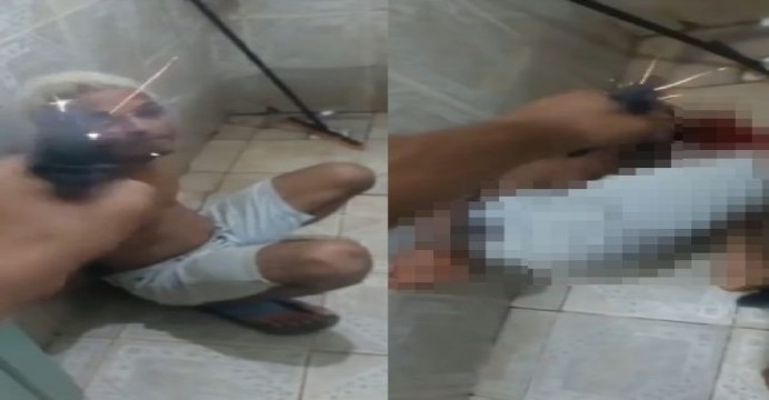 IMAGENS FORTES! JOVEM ENVOLVIDO COM TRÁFICO DE DROGAS É EXECUTADO A TIROS DENTRO DE BANHEIRO. TUDO FILMADO. VEJA VÍDEO