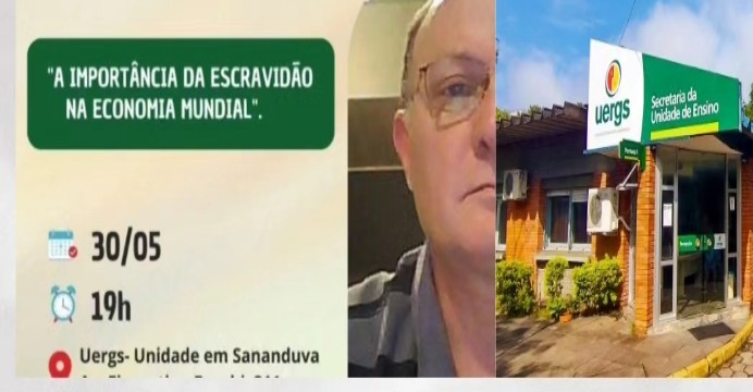 Universidade do RS faz palestra sobre “A importância da escravidão na economia”