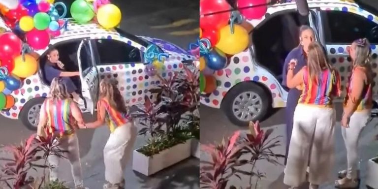 Ivete Sangalo faz surpresa em aniversário de fã e aparece em carro de mensagem