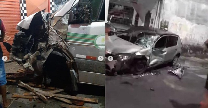 VÍDEO: Motorista de van bate em carros, invade bar e é preso após agredir socorrista do Samu em Rio Sena