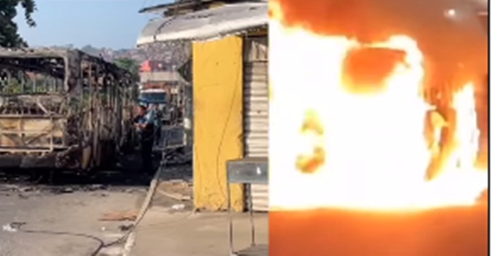 VÍDEO: Ônibus é incendiado no bairro de Paripe